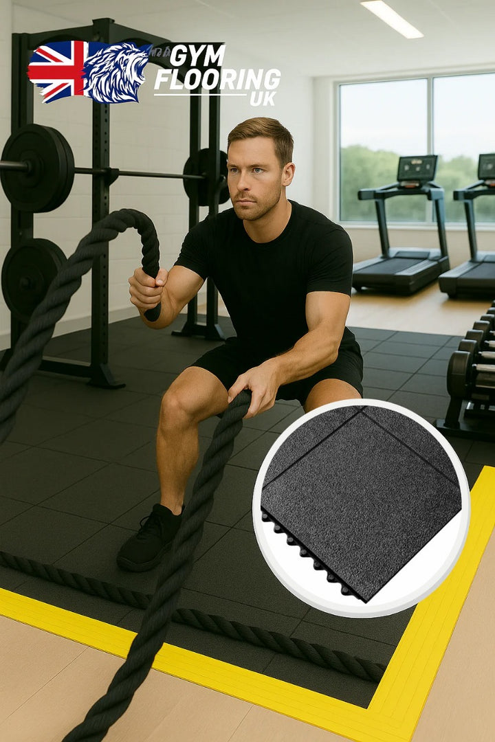 Rubber Gym Mats – Non-Slip, Shock-Absorbent Tiles for Fitness & Weight Training