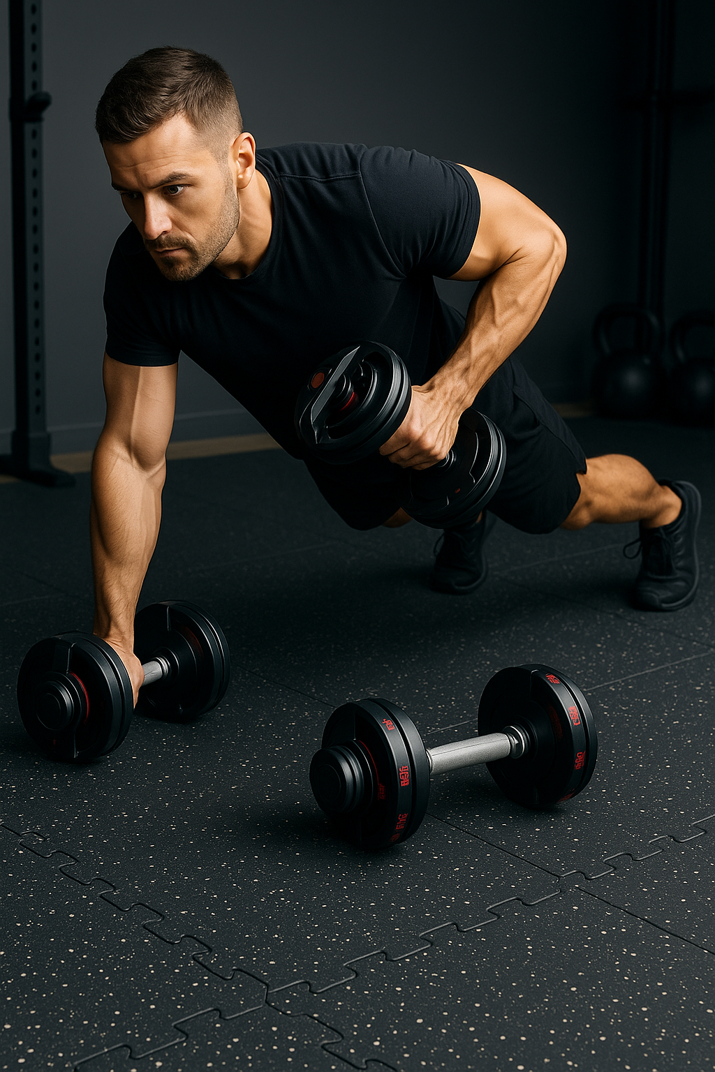 Classico™ 12mm Interlocking Rubber Gym Mats – Anti-Slip, Shock-Absorbent Tiles (1m x 1m)