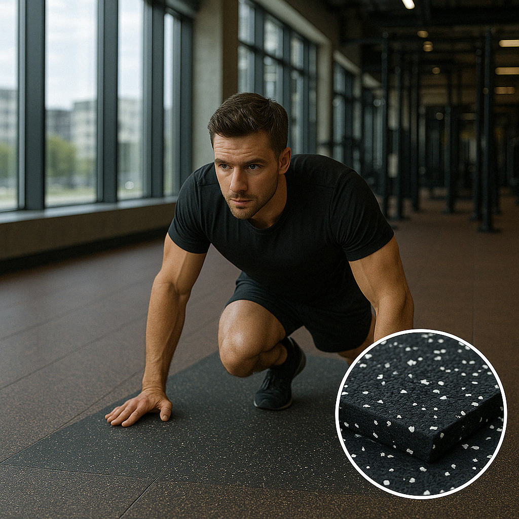 Heavy-Duty Rubber Gym Flooring Rolls – Built for Tough Commercial Use