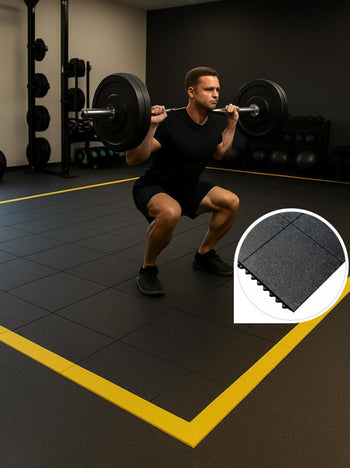 Rubber Gym Mats – Non-Slip, Shock-Absorbent Tiles for Fitness & Weight Training