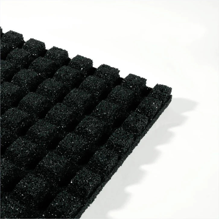 30mm gym tiles safety ramp edge detail — 500mm matching ramp professional gym floor finish