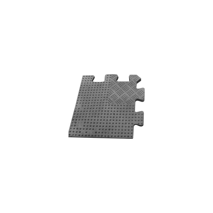 18mm Black Rubber interlocking Gym Tiles - Premium Shock-Absorbent, Heavy-Duty Flooring