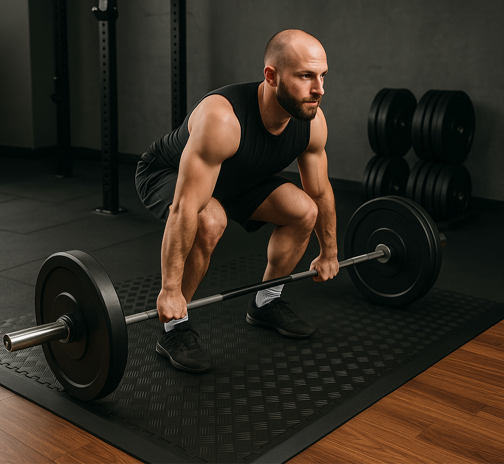 18mm Black Rubber interlocking Gym Tiles - Premium Shock-Absorbent, Heavy-Duty Flooring