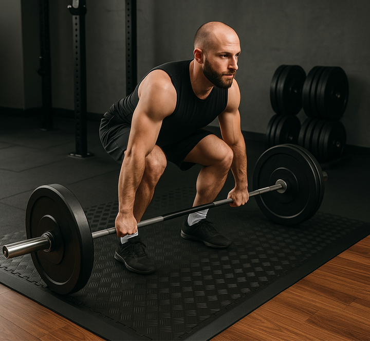 18mm Black Rubber interlocking Gym Tiles - Premium Shock-Absorbent, Heavy-Duty Flooring