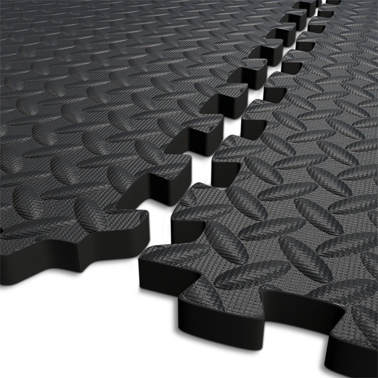 12mm EVA foam interlocking gym tiles grey — commercial yoga studio flooring UK