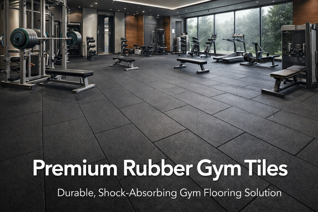 TitanForce Pro 20mm Rubber Gym Flooring Tiles 100x50cm | Precision Moulded | UK Stock
