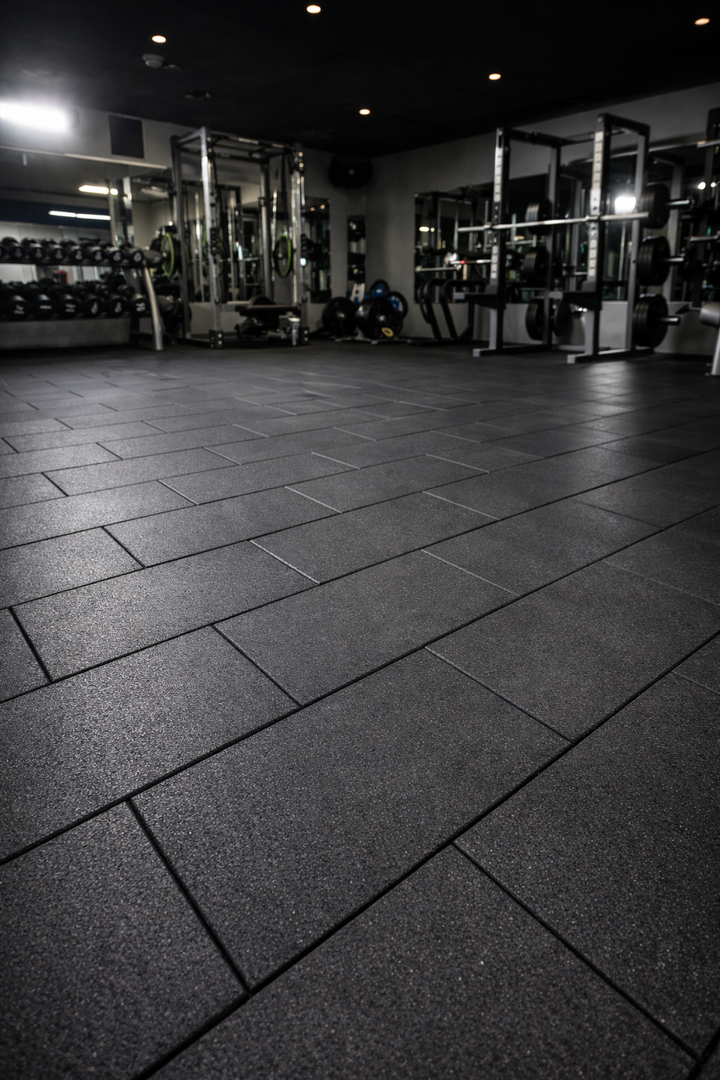 TitanForce Pro 20mm Rubber Gym Flooring Tiles 100x50cm | Precision Moulded | UK Stock