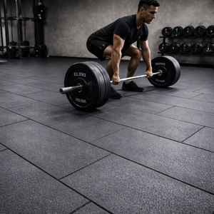 TitanForce Pro 20mm Rubber Gym Flooring Tiles 100x50cm | Precision Moulded | UK Stock
