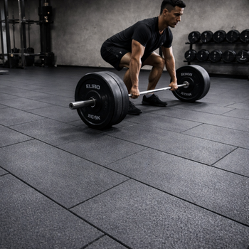 TitanForce Pro 20mm Rubber Gym Flooring Tiles 100x50cm | Precision Moulded | UK Stock