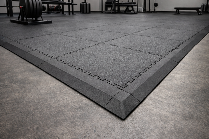 16mm MegaFloor™ Rubber Gym Tiles UK | Bevelled Edge Anti-Slip Flooring