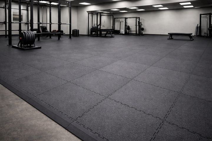 16mm MegaFloor™ Rubber Gym Tiles UK | Bevelled Edge Anti-Slip Flooring