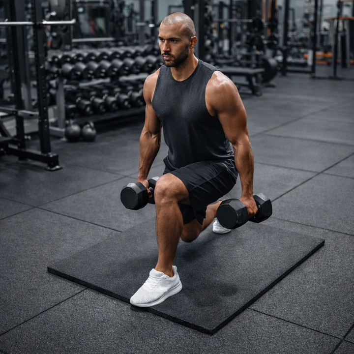Grey Fleck Rubber Gym Tiles 20mm | EPDM UV-Stable | Architec