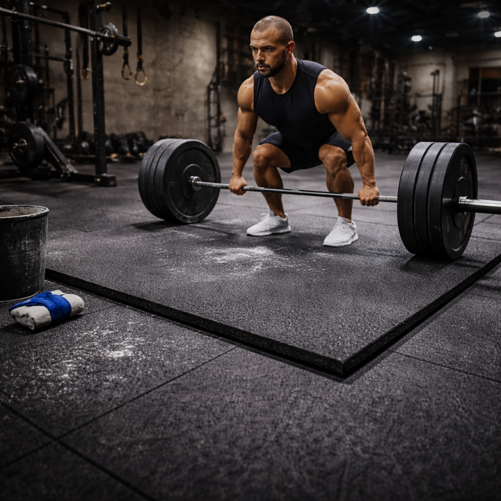 20mm Rubber Gym Tiles Heavy Duty Precision Moulded