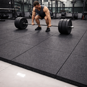 20mm Rubber Gym Tiles UK | 1m² Interlocking | 400kg Drop Rated