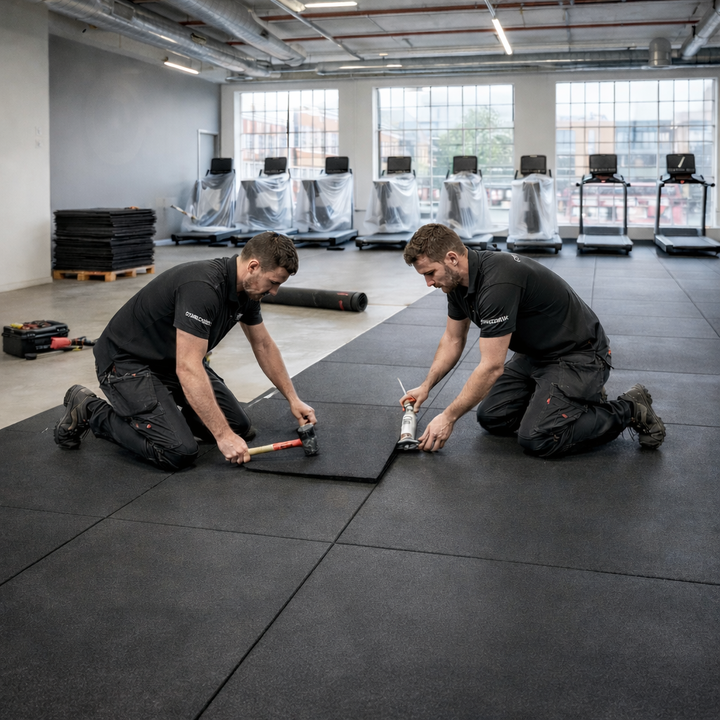 20mm Rubber Gym Tiles Heavy Duty Precision Moulded