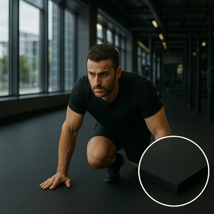 Commercial Gym Floor Rolls | 10m Full Roll | 4mm–12mm | Blac