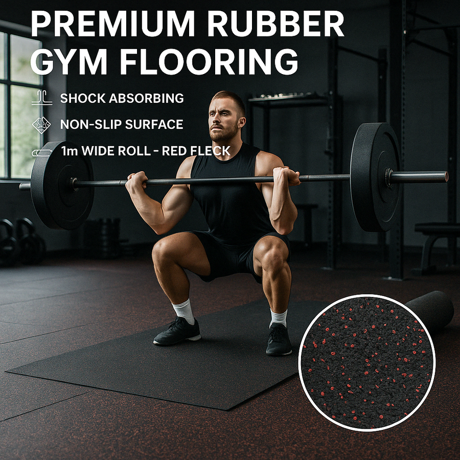 PT Studio Rubber Flooring Roll | 4mm–12mm | 1m Wide | Non-Sl