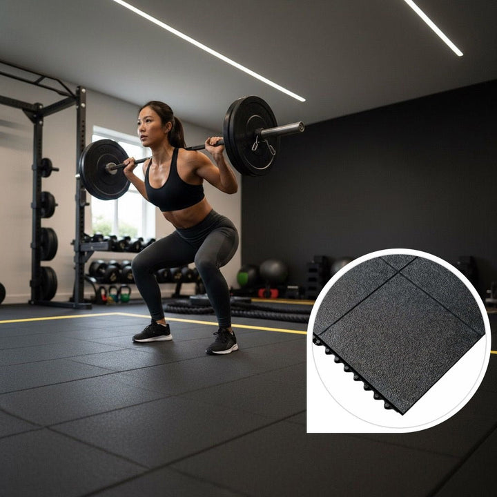 17mm PT Studio Rubber Gym Mats | 3ft × 3ft | EN 13893 | Yell