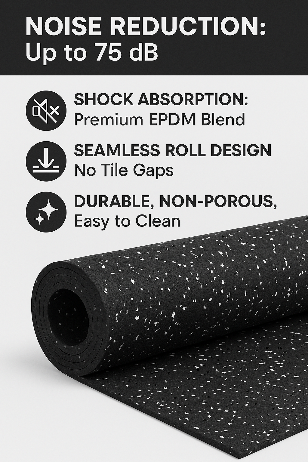 Rubber crumb gym roll 8mm in functional training zone — commercial gym flooring UK