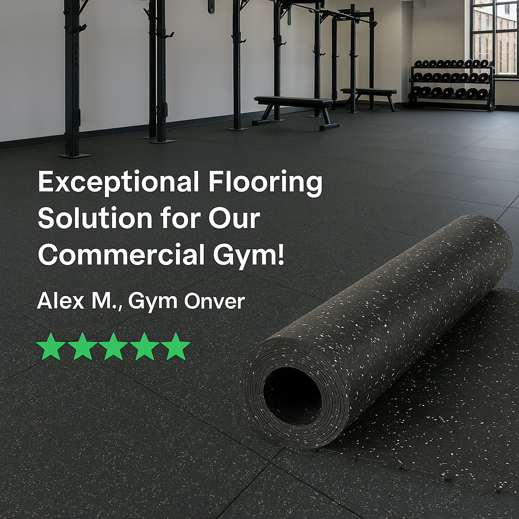 Premium Non-Slip Rubber Flooring Rolls – Custom Thickness for Home & Commercial Gyms