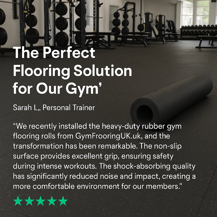 12mm Rubber Gym Flooring Roll – Cut-to-Length, High-Impact Floor for All Gyms