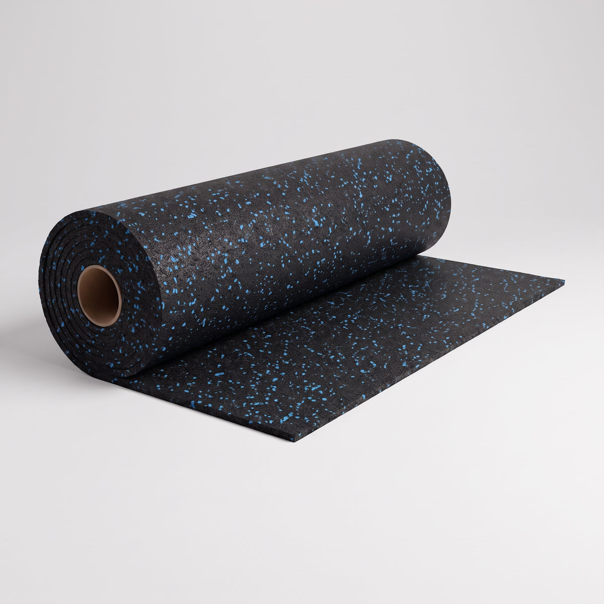 10m x 1m black rubber crumb gym flooring roll with blue EPDM fleck