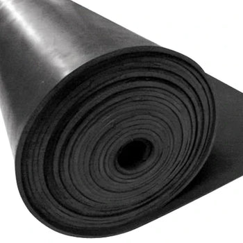 10m Heavy-Duty Rubber Gym Flooring Rolls, Shock-Absorbent, Non-Slip Black Floor Matting