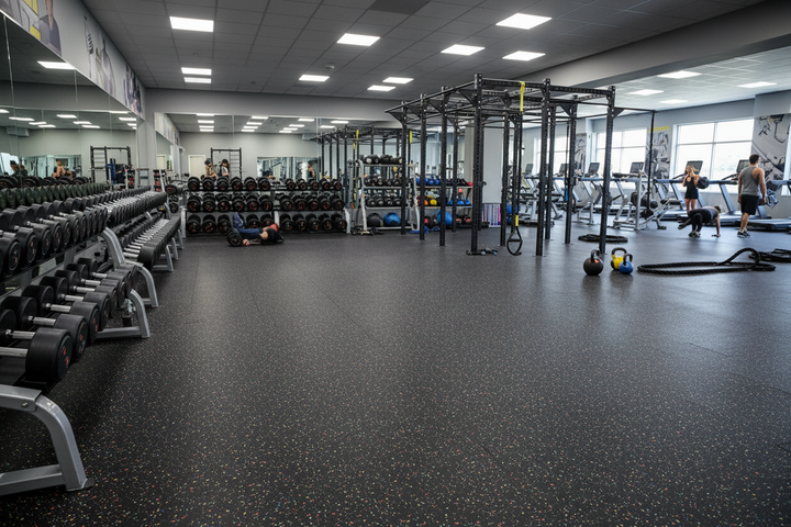 Commercial Gym Speckled Flooring