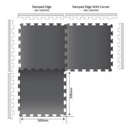 16mm Rubber Gym Floor Tiles - Durable, Non Slip Flooring for Home & Commercial Gyms