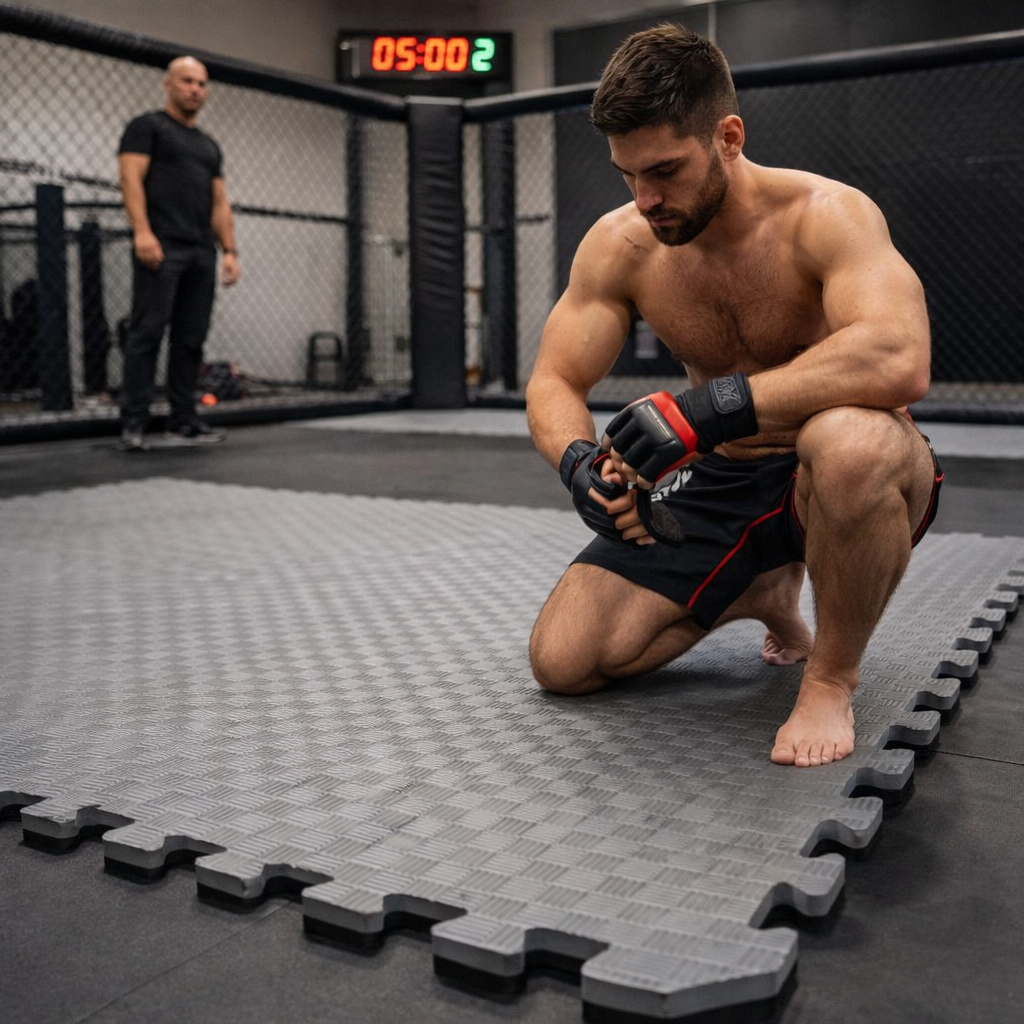 20mm EVA Tatami Mats - Reversible Interlocking Jigsaw Tiles for MMA, Martial Arts, Yoga & Home Gym Flooring | 1m x 1m Foam Floor Tiles | Free UK Delivery