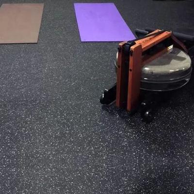 Cut to length rubber gym flooring roll installation commercial gym — seamless join seam tape UK