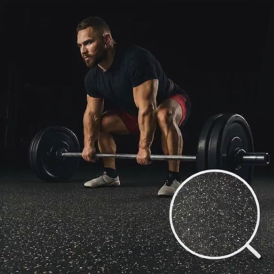 10 Metre Gym Rubber Flooring Crumb Matting - Durable, High-Impact Flooring Mat for Commercial & Home Gyms