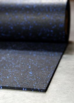 10m rubber gym roll in group fitness studio — commercial grade smooth rubber flooring UK